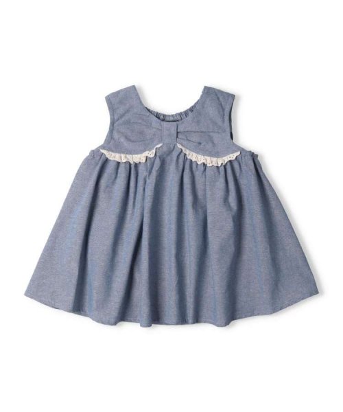 セール】【子供服】 crescent (クレセント) レース付きダンガリー 
