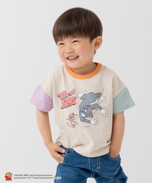 chil2(チルツー)/〈トムとジェリー〉半袖Tシャツ/マルチクリーム