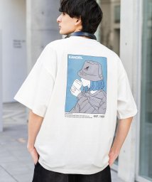 Rocky Monroe(ロッキーモンロー)/KANGOL カンゴール Tシャツ 半袖 バックプリント メンズ レディース カットソー イラスト オーバーサイズ ビッグシルエット リラックス ゆったり クル/ホワイト