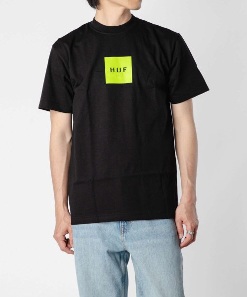 HUF(ハフ)/ハフ HUF SET BOX S/S TEE TS01954 メンズ Tシャツ 半袖 カットソー ワンポイント カジュアル シンプル ストリート シャツ/ブラック