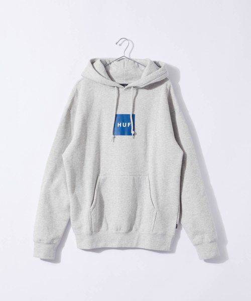 HUF(ハフ)/ハフ HUF SET BOX P/O HOODIE PF00573 メンズ パーカー 長袖 フード プルオーバー フーディ カジュアル 裏起毛 シンプル ストリ/グレー