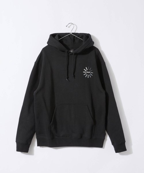 HUF(ハフ)/ハフ HUF DIGITAL DOMAIN P/O HOODIE PF00618 パーカー 長袖 フード プルオーバー フィーディ カジュアル シンプル スウェ/ブラック