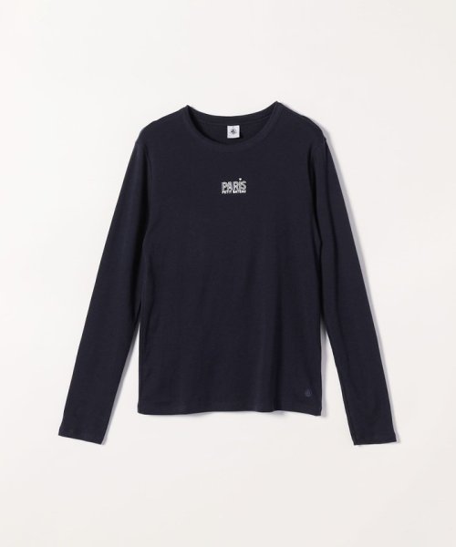 SHIPS any WOMEN(シップス　エニィ　ウィメン)/【SHIPS any別注】PETIT BATEAU:〈洗濯機可能〉PARIS プリントロンTEE/ネイビー