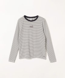 SHIPS any WOMEN/【SHIPS any別注】PETIT BATEAU:〈洗濯機可能〉PARIS プリント ボーダー ロン TEE/506058419