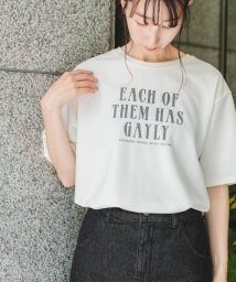 ITEMS URBANRESEARCH(アイテムズ アーバンリサーチ（レディース）)/カットジョーゼットロゴフレンチTシャツ/OFF