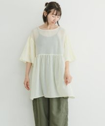 ITEMS URBANRESEARCH(アイテムズ アーバンリサーチ（レディース）)/シアーティアードブラウス/CREAM