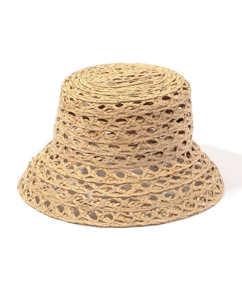 TOMORROWLAND GOODS(TOMORROWLAND GOODS)/KIJIMA TAKAYUKI RAFFIA HONEYCOMB BRAID BUCKET HAT/43ベージュ