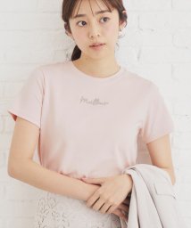 index(インデックス)/UV ロゴ刺繍コンパクトTシャツ【洗濯機洗い可】/ライトピンク（070）