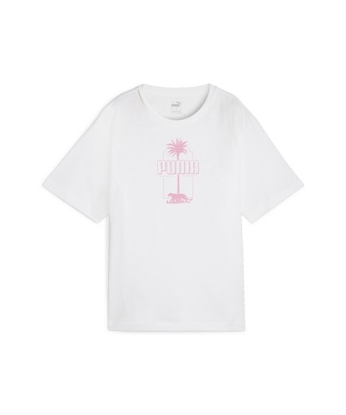 PUMA(プーマ)/ウィメンズ ESS+ パーム リゾート グラフィック 半袖 Tシャツ/PUMAWHITE