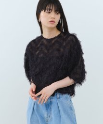 DRESSTERIOR/CODE A｜feather jacquard back open blouse/506058758