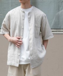 URBAN RESEARCH DOORS(アーバンリサーチドアーズ)/FORK&SPOON　フレンチリネンショートスリーブシャツ/L.BEIGE