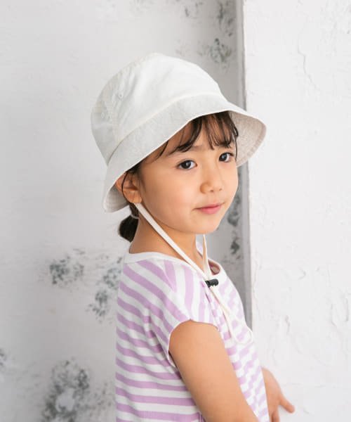 URBAN RESEARCH DOORS（Kids）(アーバンリサーチドアーズ（キッズ）)/撥水タフタバケットハット(KIDS)/WHITE