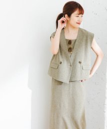 URBAN RESEARCH ROSSO(URBAN　RESEARCH　ROSSO)/【予約】『UR TECH DRYLUXE』F by ROSSO　ショートジレ+ワンピース/BEIGE