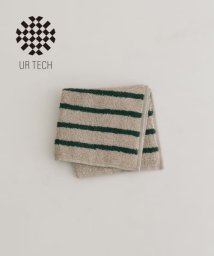 URBAN RESEARCH(アーバンリサーチ)/『UR TECH』ボーダー ハンドタオル/BEG×GRN