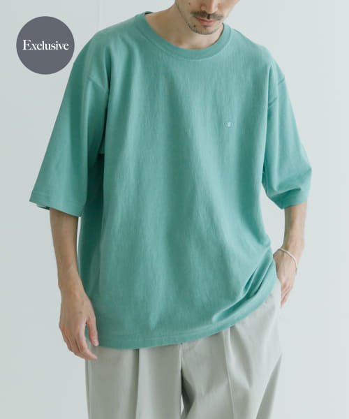URBAN RESEARCH(アーバンリサーチ)/『別注』Champion×UR　Relax Sleeve T－shirts/ペールグリーン