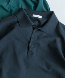 URBAN RESEARCH(アーバンリサーチ)/ATON　FRESCA KNIT CREW POLO/BLACK