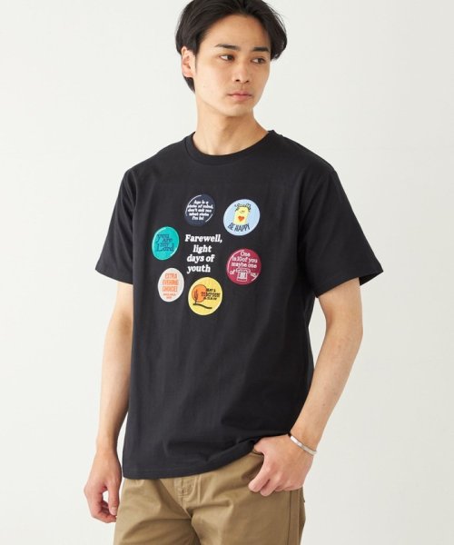 SHIPS Colors  MEN(シップスカラーズ　メン)/SHIPS Colors:パッチワーク プリント TEE◇/ブラック