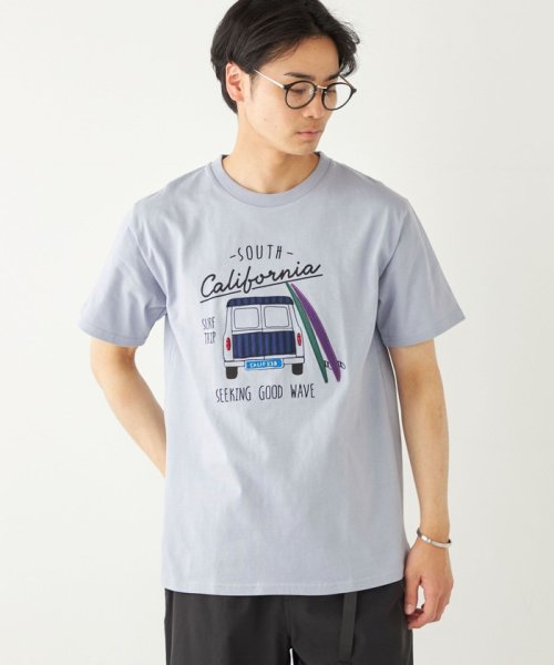 SHIPS Colors  MEN(シップスカラーズ　メン)/SHIPS Colors:パッチワーク プリント TEE◇/ブルー