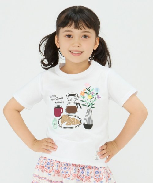 SHIPS Colors  KIDS(シップスカラーズ　キッズ)/《一部追加予約》SHIPS Colors:パッチワーク プリント TEE(80～130cm)◆/ホワイト