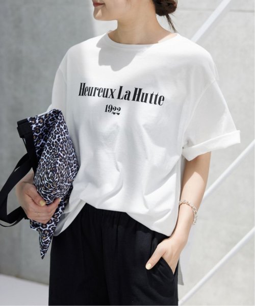 SLOBE IENA(スローブ　イエナ)/La Hutte / ラ・ユット SLOBE別注 ロゴTシャツ/ブラック