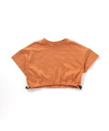BREEZE(ブリーズ)/WEB限定  裾絞りショート丈Tシャツ/オレンジ