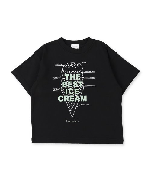 GROOVY COLORS(グルービーカラーズ)/ICE CREAM Tシャツ/ブラック