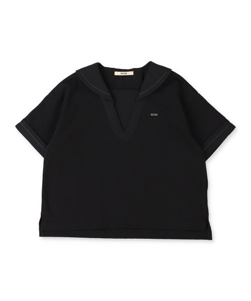 FITH(フィス)/さらさら天竺セーラー半袖Tシャツ/ブラック