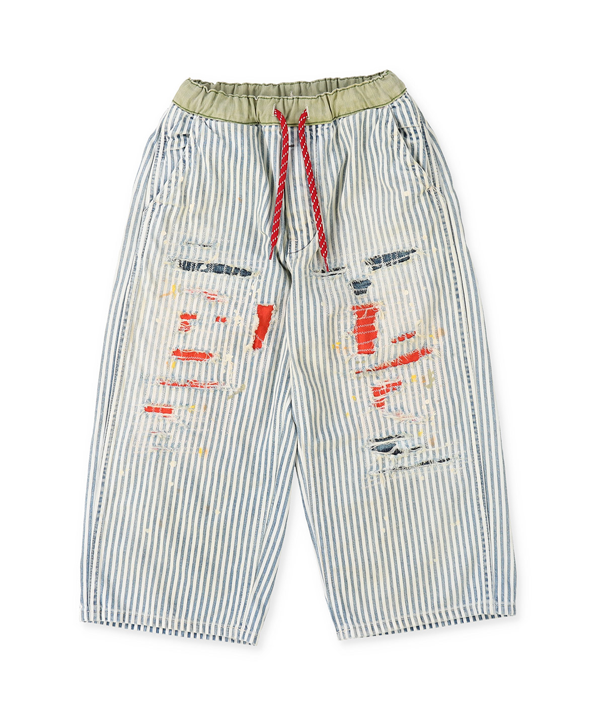 デニムダンガリー DENIM DUNGAREE ヒッコリーリメイクパンツ 01 デニムダンガリー DENIM DUNGAREE ヒッコリーリメイクパンツ(505836634