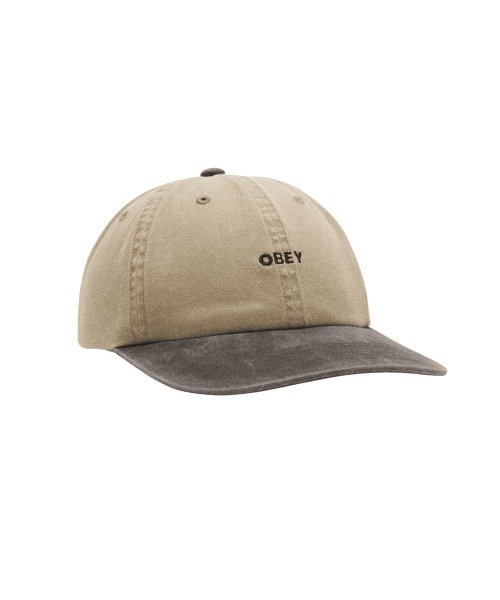 OBEY(オベイ)/OBEY PIGMENT 2 TONE LC 6P CAP/カーキ