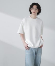 nano・universe(ナノ・ユニバース)/フクレジャガードリラックスTシャツ 半袖/ホワイト