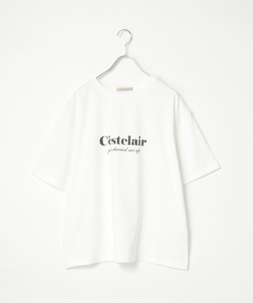 VENCE　EXCHANGE(ヴァンス　エクスチェンジ)/【接触冷感】USAコットンロゴプリントTシャツ/オフホワイト