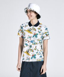 Munsingwear(マンシングウェア)/EXcDRY D－Tecトロピカルペンギン柄プリント半袖シャツ/ホワイト