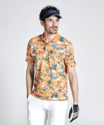Munsingwear(マンシングウェア)/EXcDRY D－Tecトロピカルペンギン柄プリント半袖シャツ/オレンジ