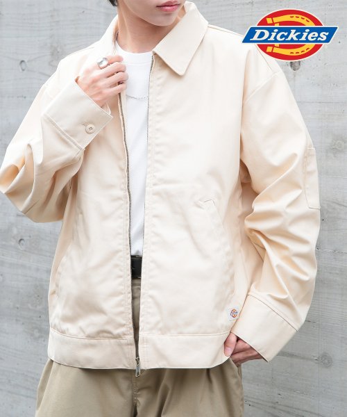 Dickies(Dickies)/【Dickies / ディッキーズ】 T/C/PUツイルFZIPブルゾン アウター ブルゾン ジップ 長袖 ポケット ステンカラー 3178－4130/ホワイト