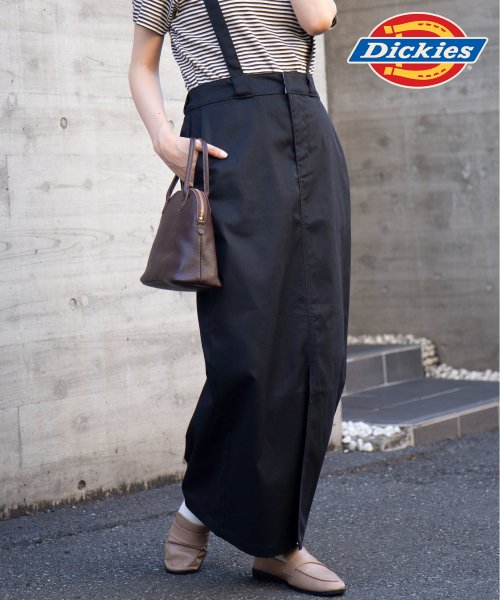 Dickies(Dickies)/【Dickies / ディッキーズ】サスペンダー タイトスカート ジャンパースカート オーバーオール スリット 3187－6402/ブラック 