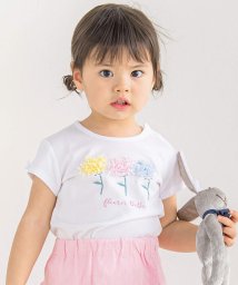 BeBe/シフォンフラワーモチーフTシャツ(80~90cm)/506027585