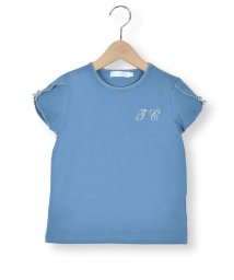 Tartine et Chocolat(タルティーヌ・エ・ショコラ)/袖リボンソフトベア天竺半袖Tシャツ(90~140cm)/ブルー