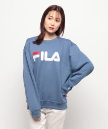 FILA(フィラ)/裏起毛デカロゴ トレーナー/ブルーグレー
