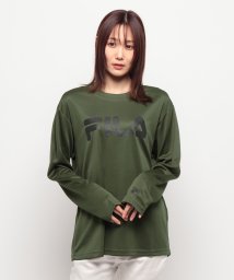 FILA(フィラ)/デカロゴ DRY 長袖Tシャツ/カーキ