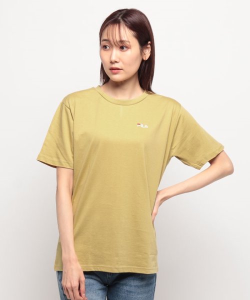 FILA(フィラ)/ワンポイント Tシャツ/マスタード