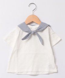 petit main(プティマイン)/【接触冷感】セーラーTシャツ/オフホワイト