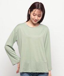 STYLEBLOCK(スタイルブロック（レディース）)/シンプルロングTシャツ/グリーン