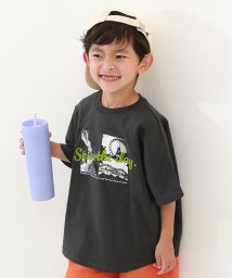 devirock(デビロック)/デビラボ スーパーBIGシルエット プリント半袖Tシャツ 子供服 キッズ 男の子 女の子 トップス 半袖Tシャツ Tシャツ /ブラック