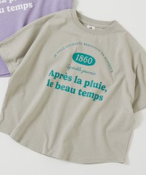 devirock(デビロック)/デビラボ スーパーBIGシルエット プリント半袖Tシャツ 子供服 キッズ 男の子 女の子 トップス 半袖Tシャツ Tシャツ /ライトグレー系1