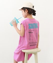 devirock/デビラボ BOXシルエット プリントタンクワンピース 子供服 キッズ 女の子 半袖ワンピース ノースリーブワンピース ワンピース /506053044