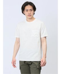 TAKA-Q(タカキュー)/カットサッカー クルーネック半袖Tシャツ メンズ Tシャツ カットソー カジュアル インナー トップス ギフト プレゼント/ホワイト