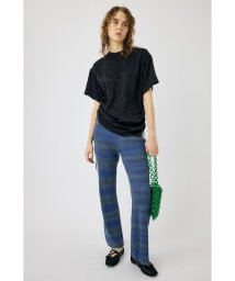 moussy(マウジー)/MULTI BORDER ニットパンツ/BLU