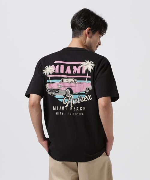 AVIREX(AVIREX)/BIKINI COUNTY T－SHIRT MIAMI / ビキニ カウンティ Tシャツ マイアミ / AVIREX / アヴィレックス/ブラック