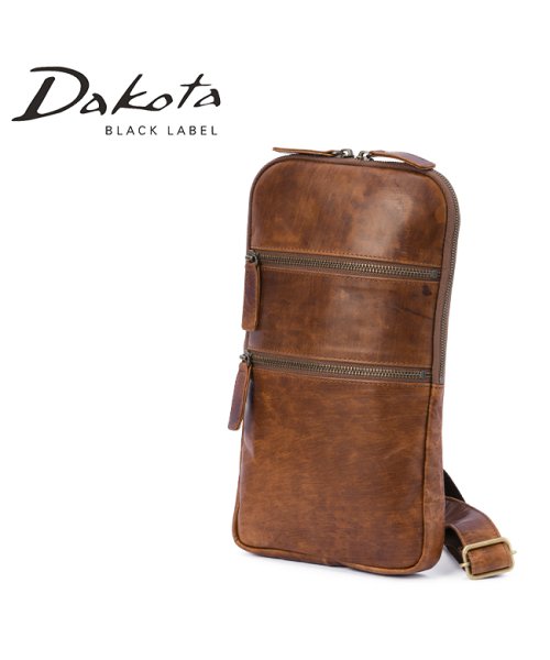 Dakota BLACK LABEL(ダコタブラックレーベル)/ダコタ ブラックレーベル ボディバッグ ワンショルダーバッグ メンズ 軽量 薄型 縦型 日本製 Dakota BLACK LABEL ホースト3 1623802/ブラウン