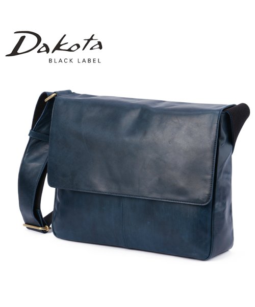 Dakota BLACK LABEL(ダコタブラックレーベル)/ダコタ ブラックレーベル ショルダーバッグ メンズ レザー 本革 大容量 軽量 大きめ A4 Dakota BLACK LABEL ホースト3 1623806/ネイビー